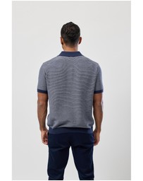 Brooksfield - Stripe Knitted Polo