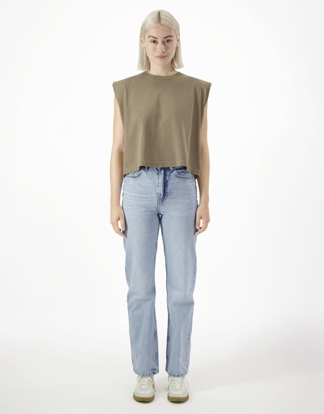 American Apparel - Heavyweight Garment Dyed Women's Muscle T-Shirt