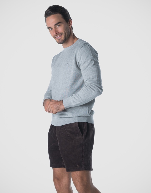 Coast Clothing - Crew Neck Cotton Jumper - Grey