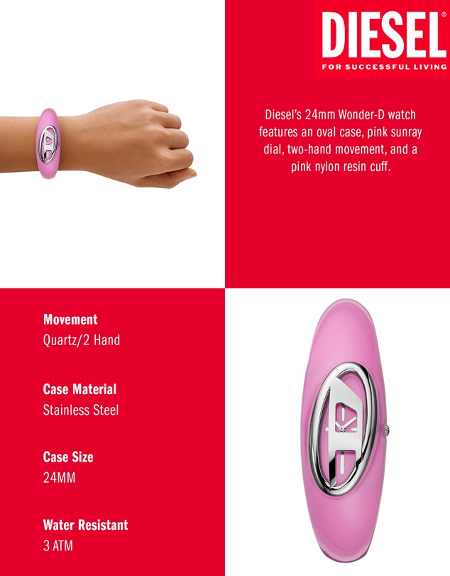 Diesel - Wonder-D Pink Analogue Watch