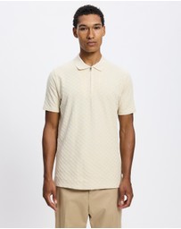 Paul Smith - Jacquard Cotton Zip Polo Shirt
