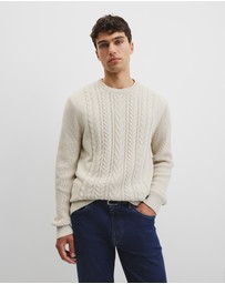 Country Road - Australian Good Earth Cotton Cable Crew Neck Knit