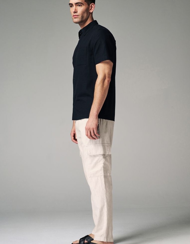 NEXT - Linen Cotton Elasticated Drawstring Cargo