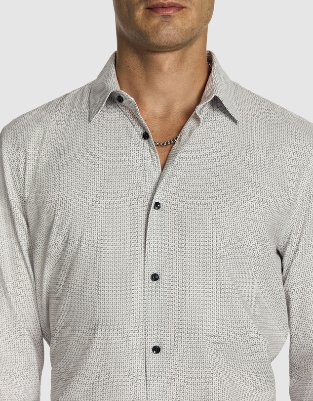 yd. - Nelson Geo Bamboo Slim Shirt
