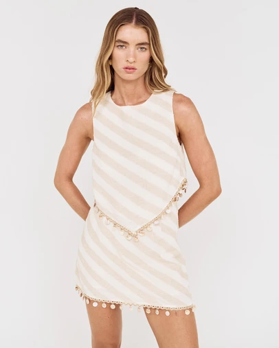 MINKPINK - Kaia Shell Tassel Top