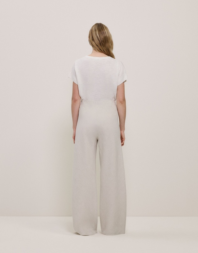 Trenery - Yarn Dyed Linen Bias Pant in Flax