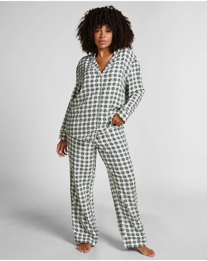 Hunkemoller - Long Sleeve Twill Print PJ Set