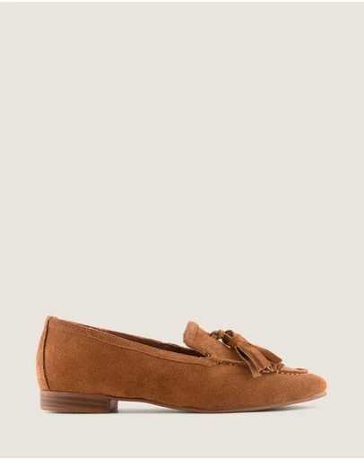 Shelly Shen - Latice Loafers Tan Suede
