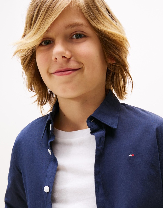 Tommy Hilfiger - Solid Poplin Shirt - Kids