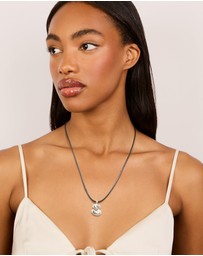Lovisa - Waterproof Stainless Steel Large Bubble Letter S Cord Necklace