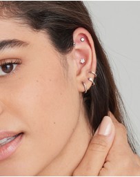 Ania Haie - Silver Smooth Mini Huggie Hoop Earrings