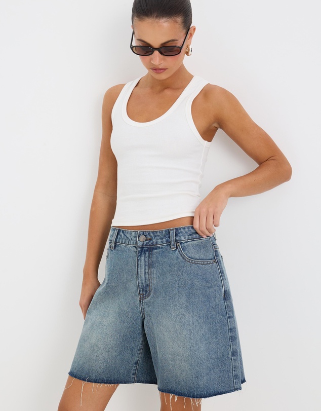 Calli - Blake Wide Leg Denim Jorts