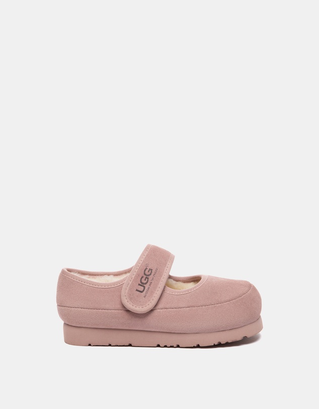 EVERAU - Australian Shepherd Ugg Millie Kids Cow Suede Upper Loafer Oxfords Flats
