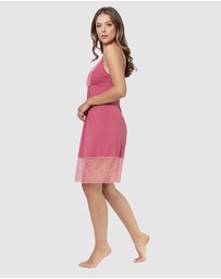 Oh!Zuza - Viscose & Lace Thin Strap Chemise Nightdress