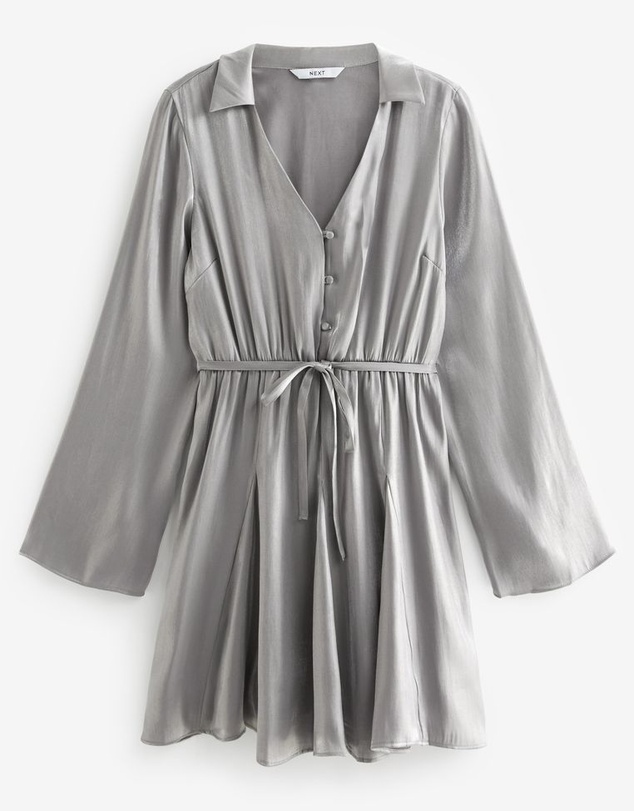 NEXT - Long Flutter Sleeve Mini Dress
