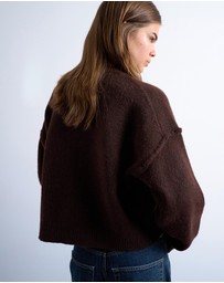 TOPSHOP - Knitted Exposed Seam Relaxed Cardigan