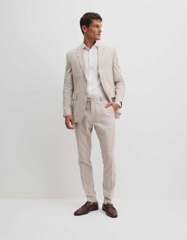 Country Road - Tapered Fit Linen Cotton Pintuck Pant