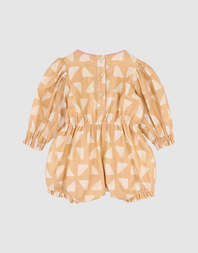 Fox & Finch - Winter Vacay Emb. LS Romper - Babies