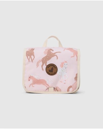Crywolf - HANGING TOILETRY BAG Blush Ponies
