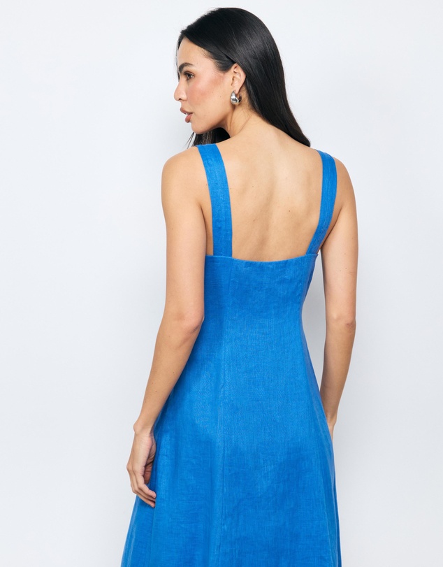 AERE - Helina Linen Midi Dress