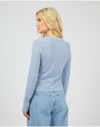 All About Eve - Sami Stripe Long Sleeve Top Blue