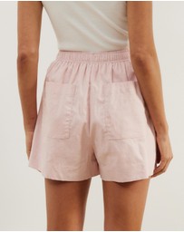 Atmos&Here - Raina Casual Linen Blend Shorts
