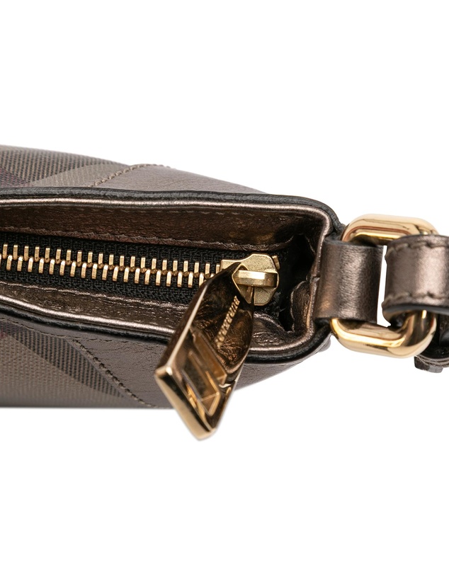 Pre-Loved by Azura Reborn - Pre-Loved Supernova Check Canvas and Metallic Leather Crossbody