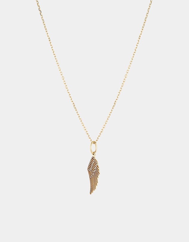 Luna Rae - Solid Gold - Angel Wing Necklace