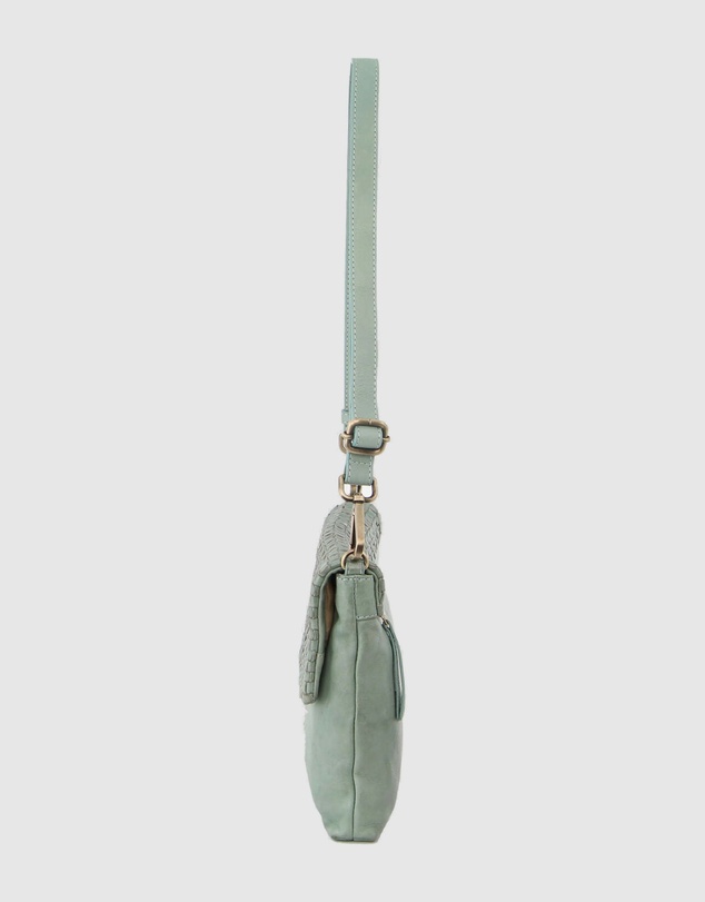Pierre Cardin - Woven Leather Flap Cross-Body Clutch