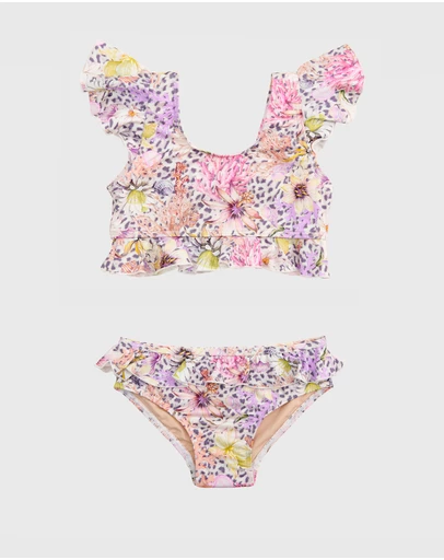 Aqua Blu Kids - Daisy Frill Bikini Set - Kids