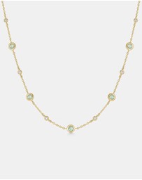 Ania Haie - Gold Mint Green Station Necklace