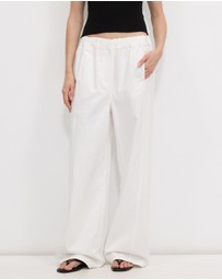 Calli - Matt Cotton Twill Pants