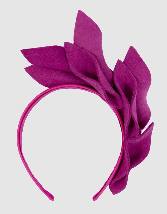 Max Alexander - Felt Fuchsia Winter Racing Fascinator
