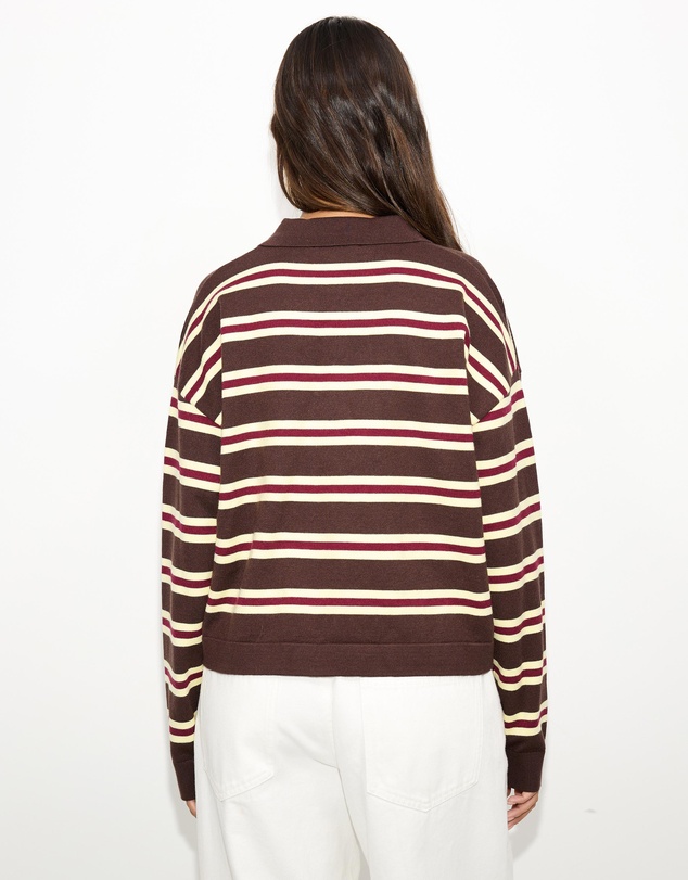 Dazie - Piper Stripe Knit Polo