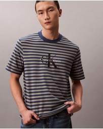 Calvin Klein Jeans - Monogram Logo Stripe Relaxed T-Shirt