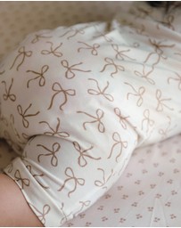 Kynd Baby - Day Or Night Short Sleeve Frill Onesie in Ivory Bow