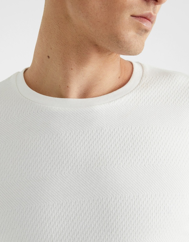 yd. - Self Stripe Textured Tee