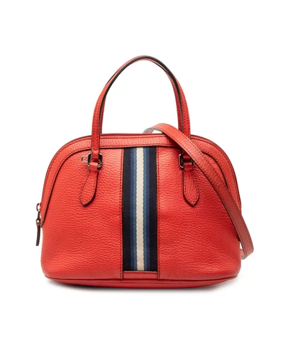 Pre-Loved by Azura Reborn - Pre-Loved Mini Calfskin Web Dome Satchel