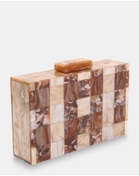 Morgan & Taylor - Harper Acrylic Clutch in Brown