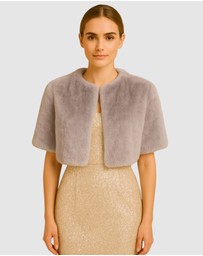 Honey and Beau - Casablanca Faux Fur Cape