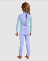 Billabong - Girls 2 to 6 3/2mm Foil Back Zip Wetsuit