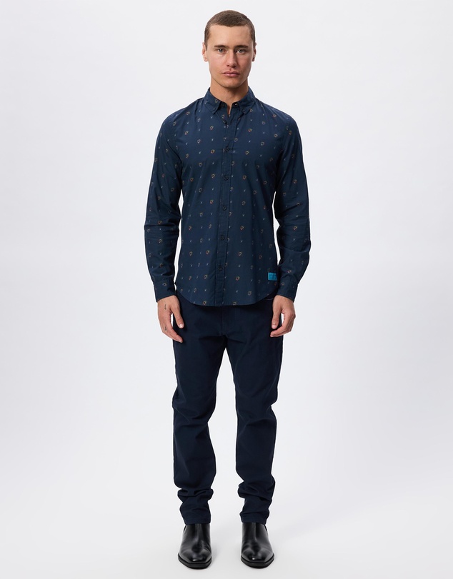 Scotch & Soda - Printed Cotton Slim-Fit Shirt