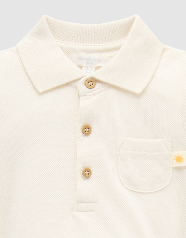 Purebaby - Polo Bodysuit -Kids-Babies