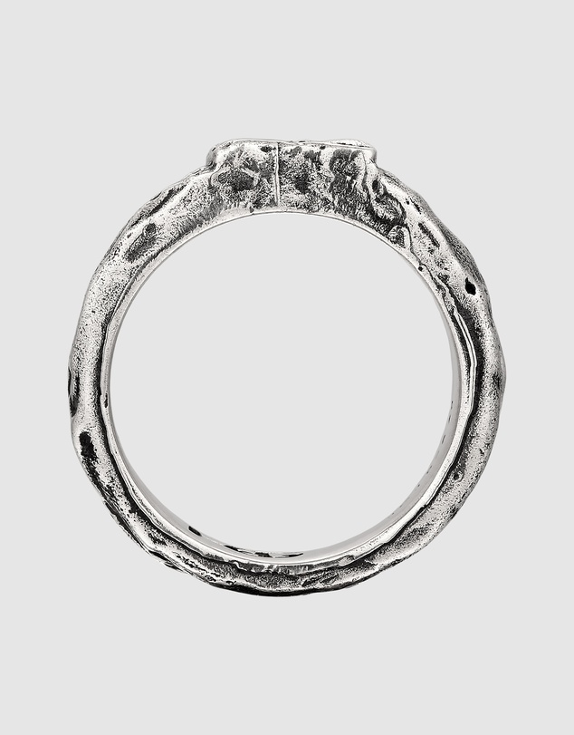 Haze & Glory - ICONIC EXCLUSIVE - Ring Men Crystal Signet Band 925 Sterling Silver