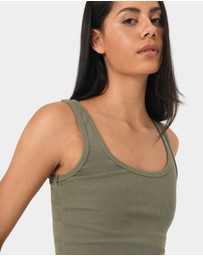 Forcast - Devin Ribbed Singlet Top