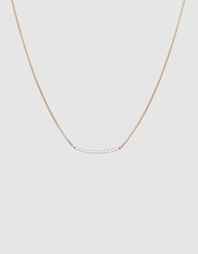 Elli Jewelry - Necklace Pearl Dainty 925 Sterling Silver Gold-Plated