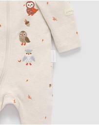 Purebaby - Thick Zip Growsuit -Kids-Babies