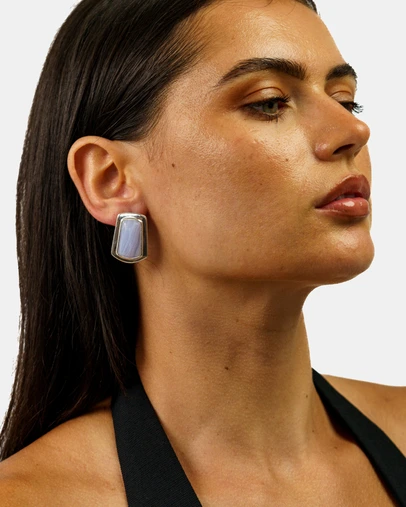 Sonne Jewellery - Aria Blue Lace Agate Earrings