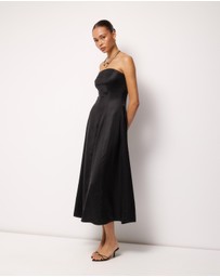 AERE - Aspyn Strapless Midi Dress