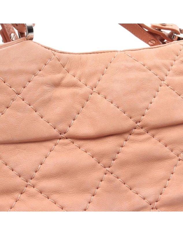 Pre-Loved by Azura Reborn - Pre-Loved Large CC Quilted Suede Sea Hit Tote